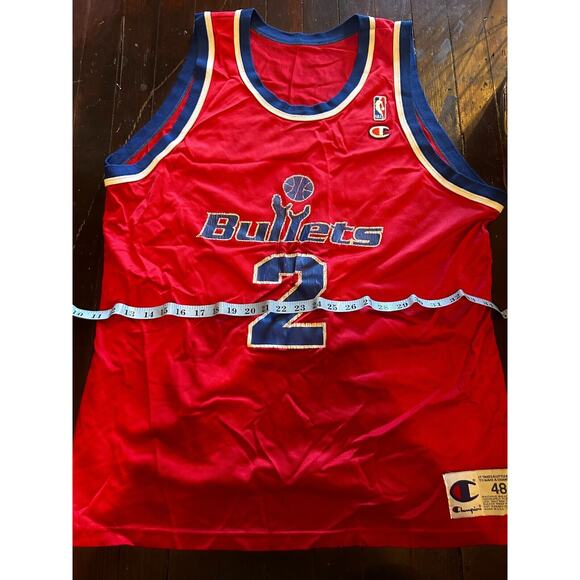 Champion NBA Basketball Jersey Men's 48 Red Washington Wizards Chris Webber #2 - Picture 6 of 6